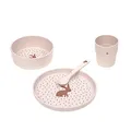 Produktbild: LÄSSIG Kindergeschirr Set (Teller, Becher, Schälchen, Löffel) ohne Melamin, BPA-frei, für Spülmaschine und Mikrowelle/Dish Set Little Forest Rabbit