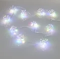 Produktbild: 200 LED Lichterkette Weihnachten 180cm Feuerwerk Pusteblume Innenbereich Bunt