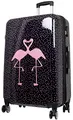 Produktbild: Trendyshop365 großer bunter Hartschalen Reisekoffer - Flamingo Motiv - 77 Zentimeter 4 Rollen Tiermotiv