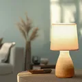 Produktbild: Tischlampe Tischleuchte Wohnzimmer Nachttischlampe E14 Weiß Shabby Landhaus 28cm