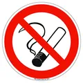 Produktbild: Aufkleber Rauchen verboten Ø 10cm Folie selbstklebend Nichtraucher Rauchverbot made by MBS-SIGNS in Germany
