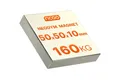 Produktbild: RICOO Magnet Neodym Magnet Extra Starke NEODYMMAGNET (1-St., 50x50x10 mm N45 Rechteck Haftkraft bis 160Kg), Quadermagnet sehr starker Quader Breite x Tiefe x Höhe 5 x 5 x 1cm