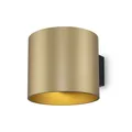 Produktbild: Wandleuchte Up Down Aluminium Gold Schwarz Küche B:10 cm G9 Wandlampe Wohnzimmer