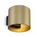 Produktbild: Wandleuchte Wandlampe Wohnzimmerleuchte Flur 1 flammig Alu matt gold G9 D 10 cm
