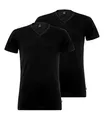 Produktbild: Levi's Herren V Neck T-Shirts Stretch Cotton 905056001 2er Pack, Farbe:Schwarz, Menge:2er Pack (1x 2er), Größe:M, Artikel:-884 Jet Black