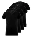 Produktbild: Levi's Herren V Neck T-Shirts Stretch Cotton 905056001 4er Pack, Farbe:Schwarz, Menge:4er Pack (2X 2er), Größe:M, Artikel:-884 Jet Black