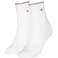 Produktbild: Tommy Hilfiger Kurzsocken TH WOMEN SHORT SOCK 2P SHINE (2 Paar) mit feinem Rippendetail weiß 35-38