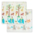 Produktbild: Relaxdays Spielmatte Tiere, beidseitig, schadstofffrei, abwaschbar, 195x175 cm, XPE-Schaumstoff, Spielteppich Baby, bunt