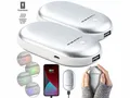 Produktbild: PEARL 2er-Set 2in1 Handwärmer & Powerbank 4000 mAh, 3 Stufen, USB, Modell PB-280