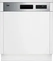 Produktbild: Beko Einbau-Geschirrspüler BDSN25530X | teilintegriert 60 cm | 15 Maßgedecke | Besteckschublade | Watersafe+ | Edelstahl, D (Spektrum A bis G)
