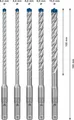 Produktbild: BOSCH Hammerbohrer-Set EXPERT SDS plus-7X 5-teilig