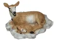 Produktbild: Dekofigur Tierfigur Wildrot Reh mit Rehkitz Kollektion Castagna aus Resin H 15cm