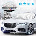 Produktbild: LEWONPO Frontscheibenabdeckung, Scheibenabdeckung Auto Frontscheibe Abdeckung Windschutzscheibe Abdeckung Magnet Faltbare Auto Abdeckung für UV-Strahlung, Sonne, Staub, Frost und Schnee, 183 * 116cm