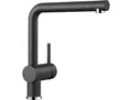 Produktbild: Küchenarmatur BLANCO LINUS-S , grau (anthrazit), B:11cm H:28,4cm T:26,6cm, Messing, Armaturen, Hochdruck, mit ausziehbarem Auslauf