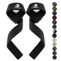 Produktbild: Fitgriff® Zughilfen (gepolstert) für Krafttraining, Bodybuilding, Fitness - Kreuzheben Gurte - Lifting Straps - für Frauen und Männer (Black Original)
