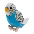 Produktbild: Kuscheltier Vogel Wellensittich 12 cm blau sitzend Plüschwellensittich