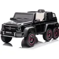 Produktbild: Kinder elektroauto Mercedes G63 6X6 AMG kinderauto 12V, 4X45W, Mit Gummireifen, Ledersitz Mit 2.4G Fernbedienung (Schwarz) - Schwarz