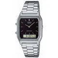 Produktbild: Casio Armbanduhr Uhr Retro AQ-230A-1DMQYES Schwarzes Ziffernblatt Digital Edelst