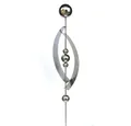 Produktbild: Harms Import Gartenfigur Gartenstecker SIRIUS Edelstahl 140cm Silber Spirale mit Kugeln