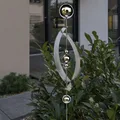 Produktbild: Garten Erdspieß Edelstahl Kugel Bogen Dekoration silber Außen Stecker Terrasse