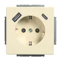 Produktbild: Busch-Jaeger 20 EUCB2USBAC-82 SCHUKO® USB-Steckdose, A/C future® linear, Elefenb