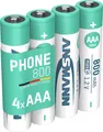 Produktbild: ANSMANN Telefon Akku AAA, 4 Stück, 800mAh 1,2V, DECT