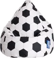 Produktbild: Sitzsack BeanBag Fußball XL 110 x 70 cm Schwarz Bbxl