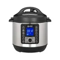 Produktbild: TZS First Austria - Elektro Schnellkochtopf 6L - 12 Auto-Programme - Multikocher 1000W Multicooker als Reiskocher, Dampfgarer, Crock Pot etc. - Elektrischer Multivarka Druckkochtopf inkl. Rezeptheft