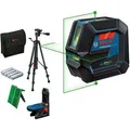 Produktbild: Bosch Kreuzlinienlaser GCL2-50G selbstnivellierend, grüner Laser, 2 Punktlaser, Halter, Stativ, Tasche