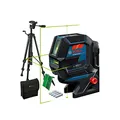 Produktbild: Bosch Professional Kreuzlinienlaser GCL 2-50 G (grüner Laser, Innenbereich, Halterung RM 10, Stativ BT 150, sichtbarer Arbeitsbereich: bis 15 m, 4x AA-Batterie, in Kartonschachtel)