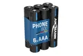 Produktbild: ANSMANN AG Telefon Akku Micro AAA, 6 Stück, 800 mAh NI-MH 1,2V Akku 800 mAh (1.2 V)