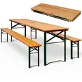 Produktbild: CASARIA Bierzeltgarnitur 100048, braun, 170 x 46cm (B/T), 3-teilig, klappbar