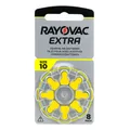 Produktbild: Rayovac Extra 10, 8 Stück, Hörgerätebatterien, hohe Leistung, Zink-Luft-Batterien, 1 Blisterkarte, gelb - 10AUX-8XEMF