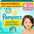 Produktbild: Pampers Baby Windeln Größe 4 (9-14kg) Premium Protection 174 Stück MONATSBOX