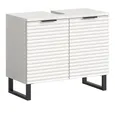 Produktbild: xonox.home Waschbeckenunterschrank Waschbeckenunterschrank Waschtisch Riff, weiß (1-St) Badmöbel modern