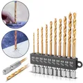 Produktbild: STAHLWERK Spiralbohrer 10er Set 2-5 mm Sechskant Schaft Metallbohrer Holzbohrer