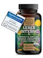 Produktbild: LEBER INTENSO®+ Leber Kapseln Hochdosiert -WICHTIG: Laborgeprüft mit Cholin, Mariendistel, Artischocke, Löwenzahn,Desmodium PLUS 80% Silymarin und 5% Cynarin 120Stk DE SCHEUNENGUT®