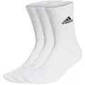 Produktbild: adidas Unisex Socken, 3er Pack - Cushioned Crew, Logo, gepolstert, einfarbig Weiß 40-42