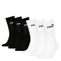 Produktbild: PUMA Unisex Crew Tennissocken Sportsocken Socken für Damen Herren 6 Paar, Farbe:004 - Black/White, Socken & Strümpfe:43-46