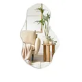 Produktbild: PERFNIQUE Asymmetrischer Spiegel 86 x 52 cm, Unregelmäßiger Wandspiegel, Großes Modernes Dekorativ für Wohnzimmer, Badezimmer, Schlafzimmer, Eingangsbereich, Wolkenspiegel, Rahmenloser (86 x 52 cm)