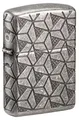 Produktbild: ZIPPO Armor Case Silver Plate Geometric Pattern 60006120 8seitig tiefengraviert Feuerzeug Benzin Lighter