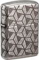 Produktbild: ZIPPO Feuerzeug Geometric Armor Silbernes Plattenetui tiefengraviert 8-seitig