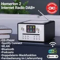 Produktbild: CD Internetradio. DAB+, BT, Fernbedienung, Majority Homerton 2, schwarz, GEPRÜFT