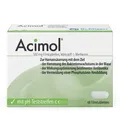 Produktbild: Acimol® 500 mg Filmtabletten mit pH-Teststreifen