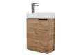 Produktbild: Planetmöbel Waschtisch-Set Unterschrank mit Waschbecken 40cm inkl. Armatur, (inkl. Keramikwaschbecken, 1-St., Badmöbel Set für Gäste Bad & WC), Waschtisch 40cm mit Bad-Armatur chrom