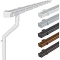 Produktbild: Dachrinnen Set Gartenhaus, NW68 / 68mm pvc Kunststoff Kastenrinne, Regenrinnen pvc für Pultdach, Made in Germany - Weiß, 2 x 2m - Inefa