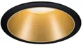 Produktbild: Paulmann LED Einbauleuchte 3-Step-Dim Cole Coin Basisset, IP44, rund, 88mm, Coin 3x6W, 3x460lm, 230V, dimmbar, 2700K, gold matt/schwarz matt (93403)