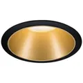 Produktbild: Paulmann LED Einbauleuchte 3-Step-Dim Cole Coin   IP44 rund 88mm  Coin 6W 470lm 230V dimmbar 2700K Schwarz matt#Gold matt 93403
