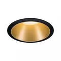 Produktbild: Paulmann 93403 LED Einbauleuchte 3-Step-Dim Cole Coin 1er-Set IP44 88mm Coin 6W 470lm Schwarz/Gold