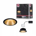 Produktbild: Cole Coin LED Recessed Spotlights 1x6w 2700k Ip44 Dimmable Black/Gold Matte